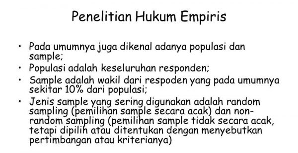 Penelitian Hukum Empiris