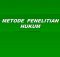 metode penelitian hukum