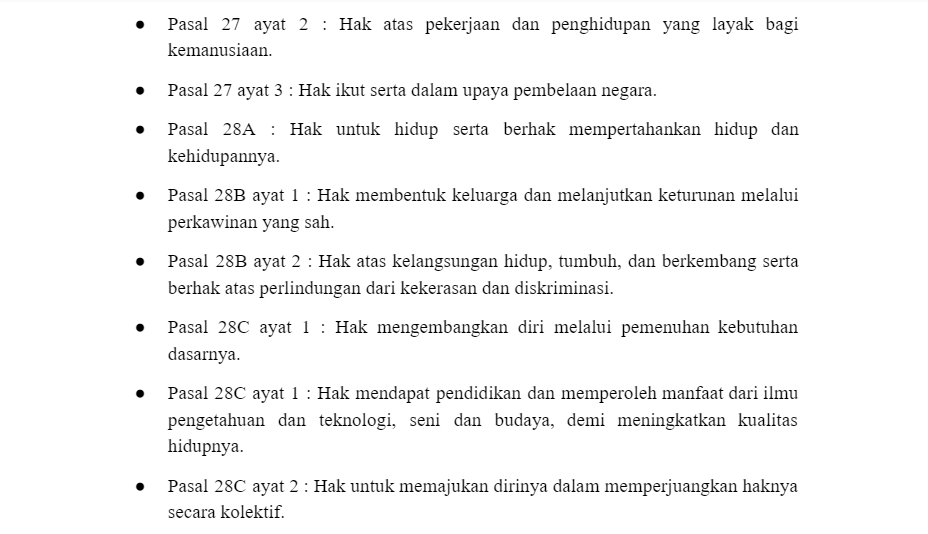 Jelaskan tentang status warga negara indonesia menurut uud 1945