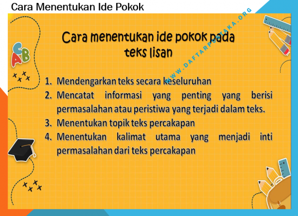 Cara Menentukan Ide Pokok