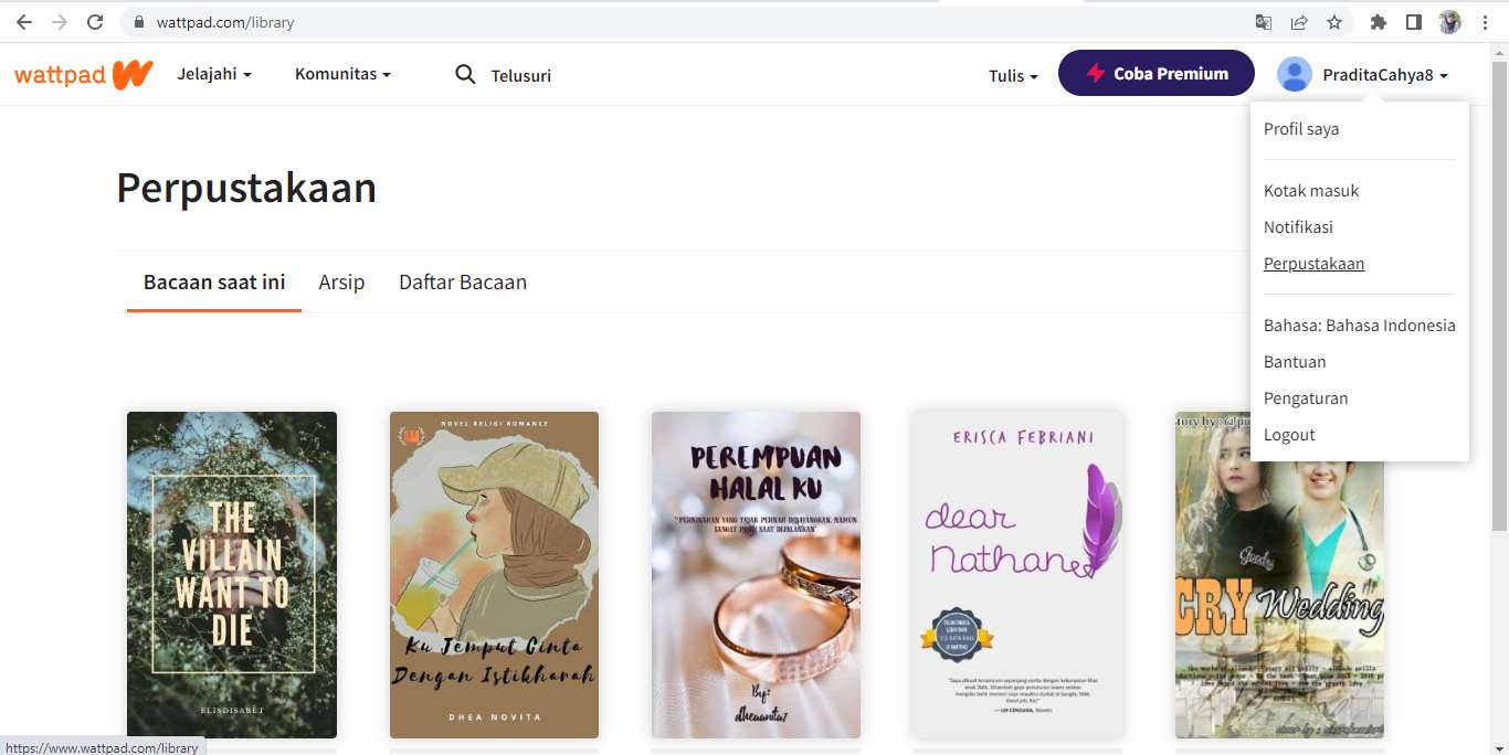  langkah-langkah menggunakan Wattpad