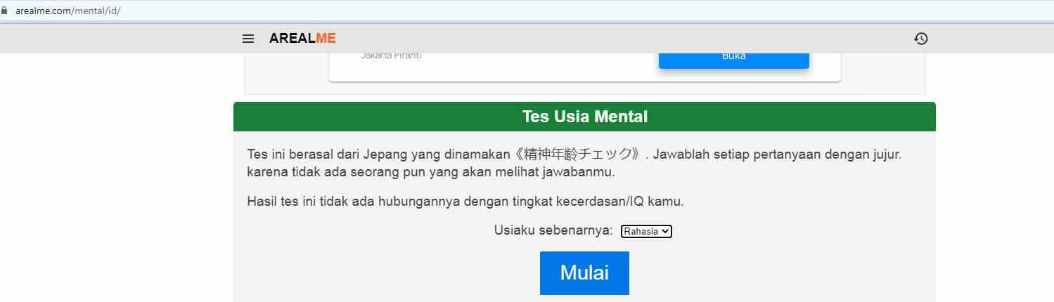 Tes usia mental 